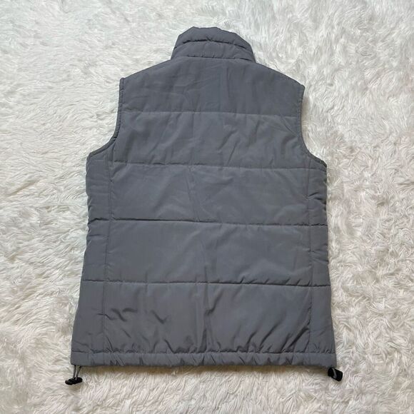 Club Monaco Puffer Vest Grey Snap Button Size Small Womens Pockets - Picture 8 of 8